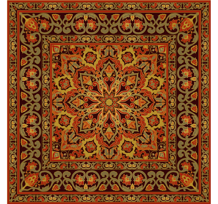 Rollo fenster braun mit persischem mandala-effekt - TenStickers