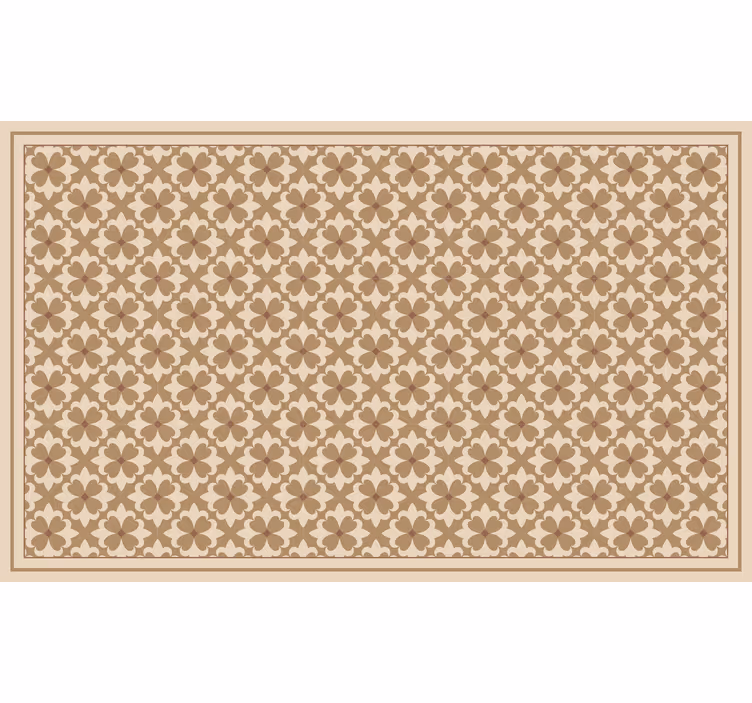 Rollo fenster braun mit vintage beigem quadratmuster - TenStickers