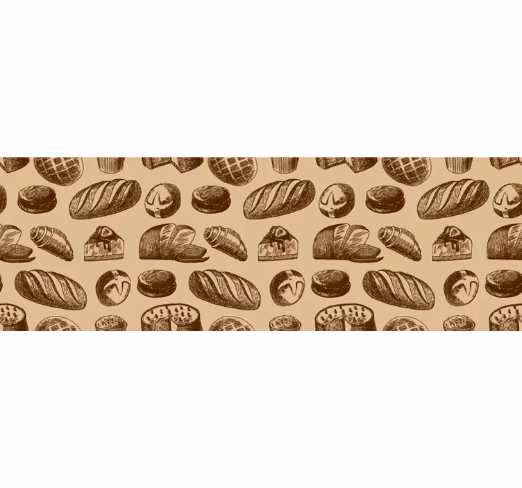 Rollo fenster braun im bäckerei design - TenStickers