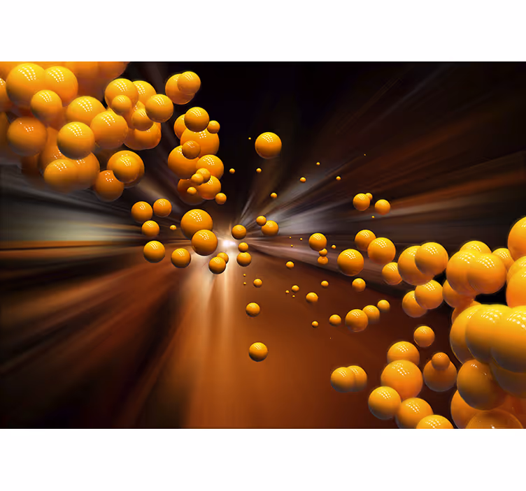Rollo fenster orange lebhafte kugel-explosion - TenStickers
