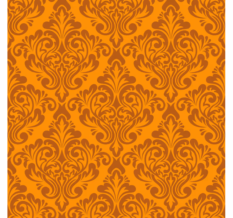 Rollo fenster orange im vintage damast design - TenStickers