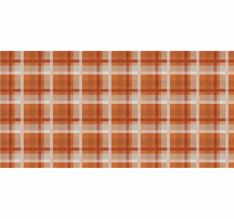 Rollo fenster orange herbstkariert - TenStickers