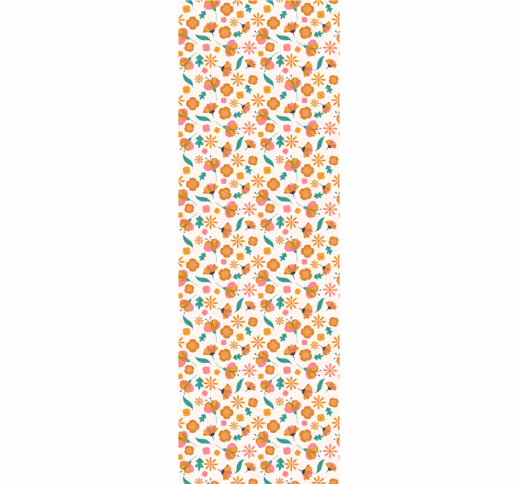 Rollo fenster orange mit orangenblüten - TenStickers