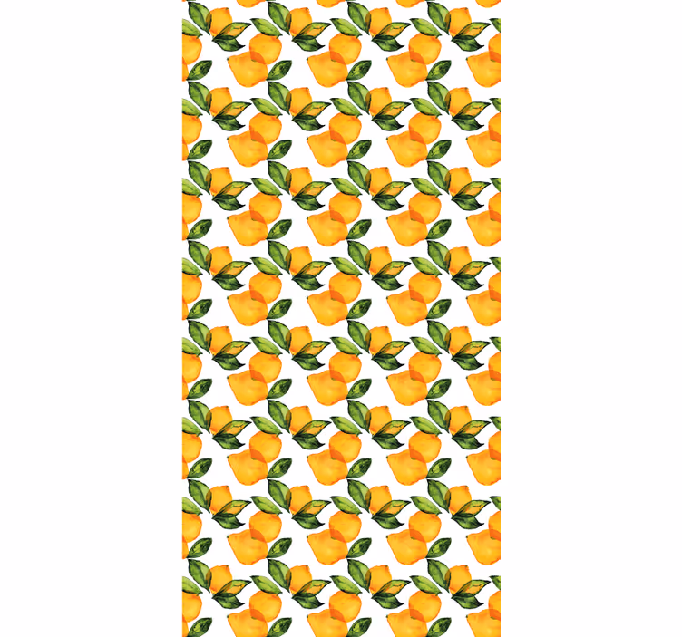 Rollo fenster orange zitrone mediterraner stil - TenStickers