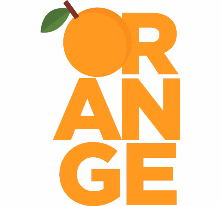Rollo fenster orange aufkleber in orange text - TenStickers