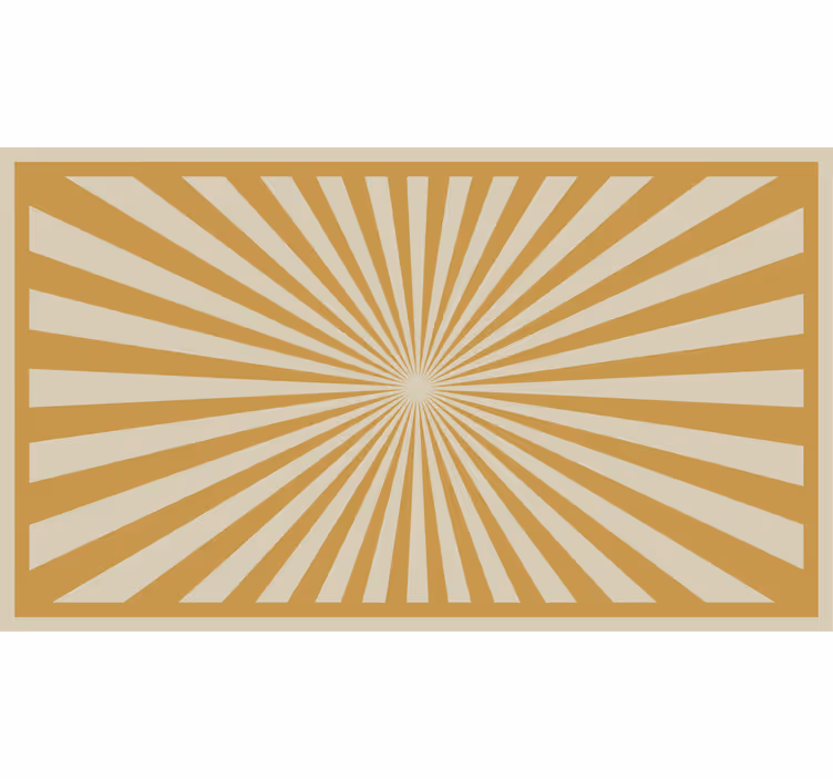 Rollo fenster orange sonnenstrahlen teppich - TenStickers