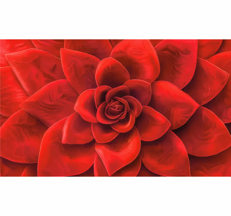 Rollo fenster rot mit blumenblattdesign - TenStickers