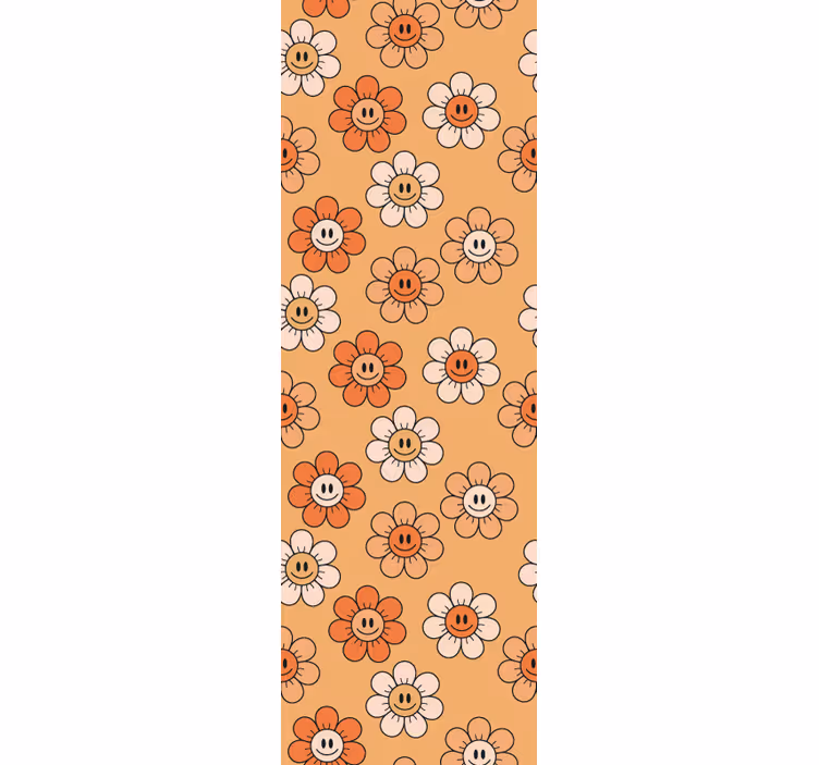 Rollo fenster jugendzimmer in orange mit smiley-motiven - TenStickers