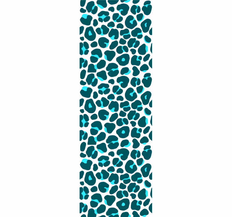 Rollo fenster jugendzimmer neon leopardenmuster blau schwarz - TenStickers