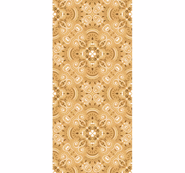 Rollo fenster jugendzimmer vintage beige ornamente - TenStickers