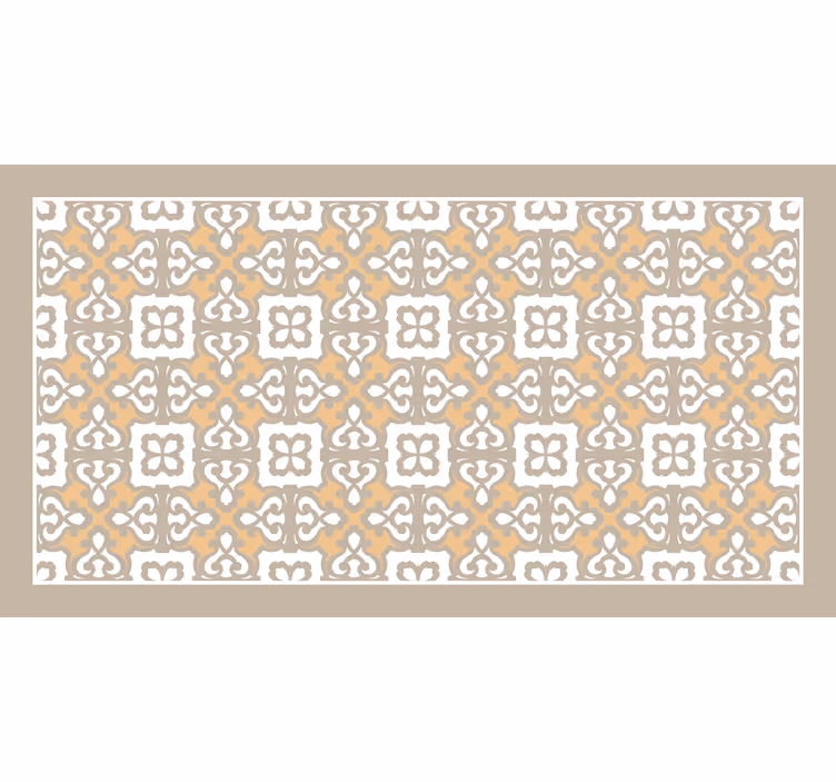 Rollo fenster badezimmer mit vintage blumenmuster beige grau - TenStickers