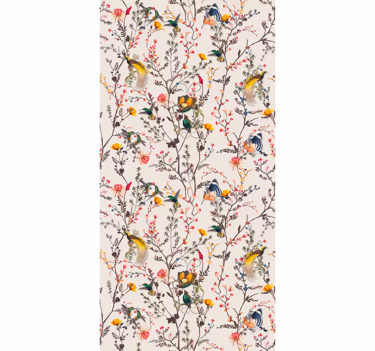 Rollo fenster klassisch mit natürlichem blumenmuster - TenStickers