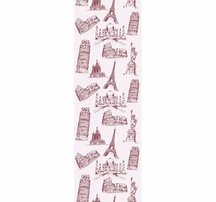 Rollo fenster klassisch muster berühmter monumente - TenStickers