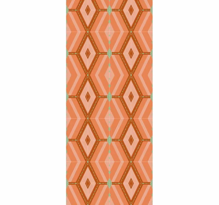 Rollo fenster klassisch geometrische herbsttöne 30er - TenStickers