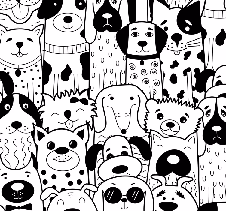 Rollo fenster baby mit hunde-muster - TenStickers