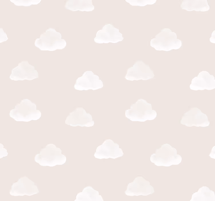 Rollo fenster baby mit beigem wolkenmuster - TenStickers