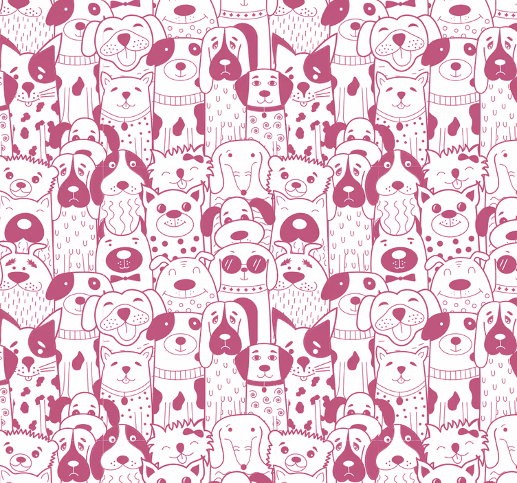 Rollo fenster baby mit rosa hundemotiv - TenStickers