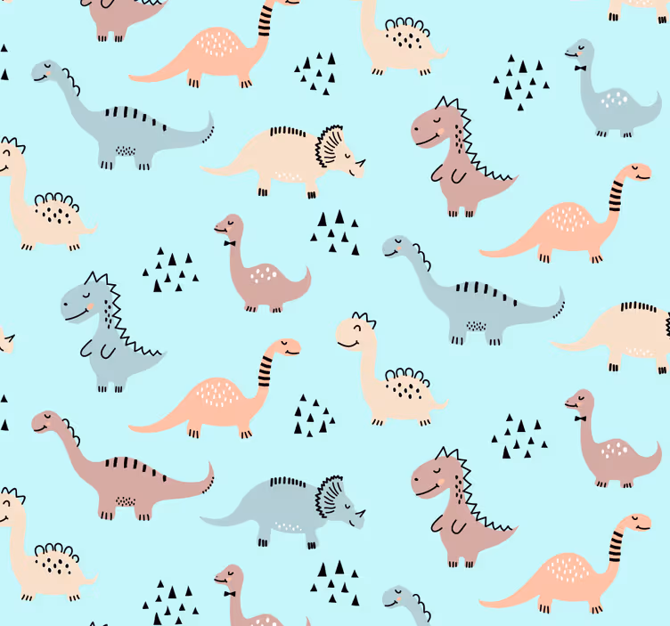 Rollo fenster baby blauer hintergrund mit dinosaurus - TenStickers