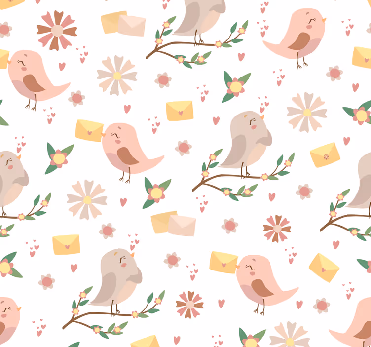 Rollo fenster baby kleine vögel auf Ästen - TenStickers
