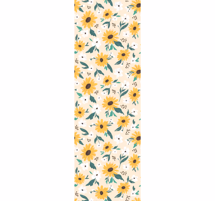 Rollo fenster flur sonnenblume beige hintergrund - TenStickers