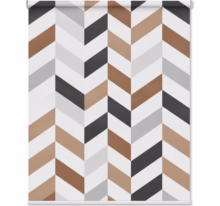 Rollo fenster flur bunte blockgeometrie - TenStickers