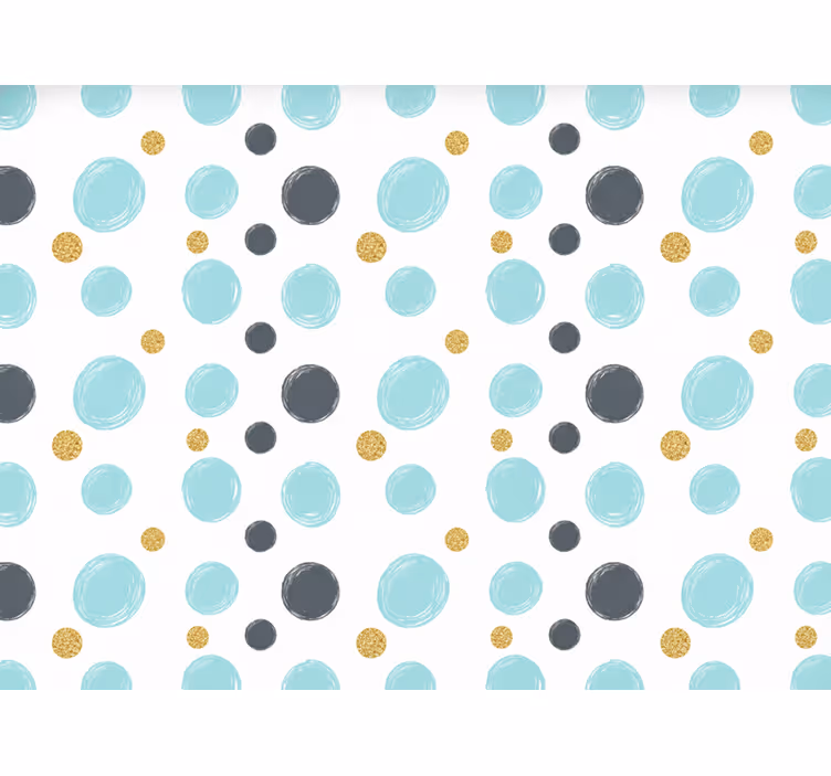 Rollo fenster badezimmer breite 110 aqua kreise - TenStickers