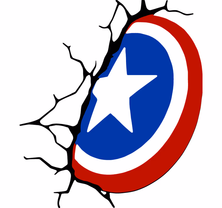 Fenster rollo superhelden captain americas schild - TenStickers