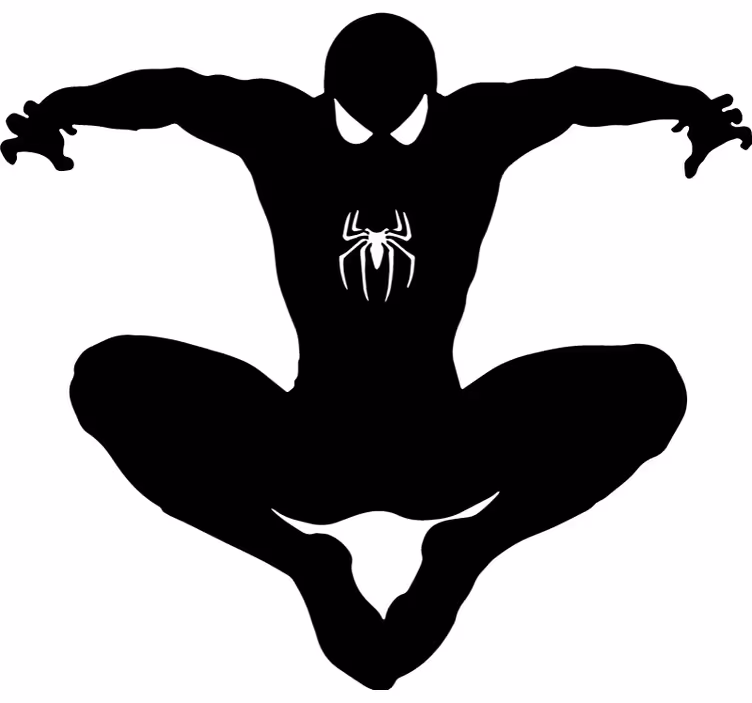 Fenster rollo superhelden spiderman silhouette - TenStickers