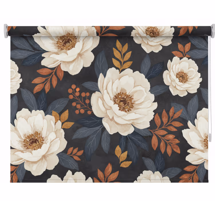 Rollo fenster balkon klassisches blumendesign - TenStickers