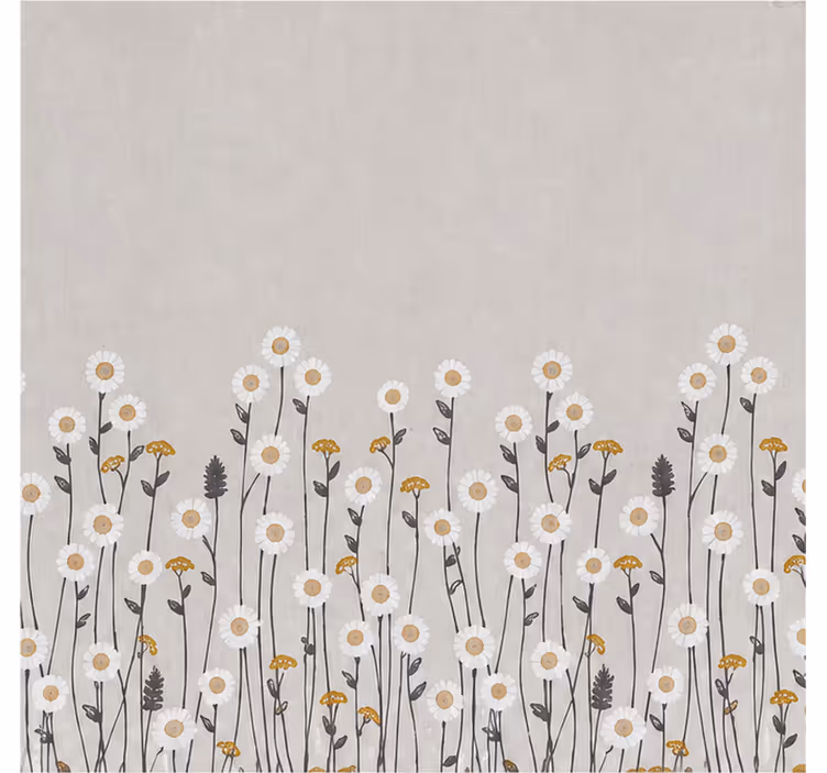 Rollo fenster blumen scandi blüten verdunkelung - TenStickers