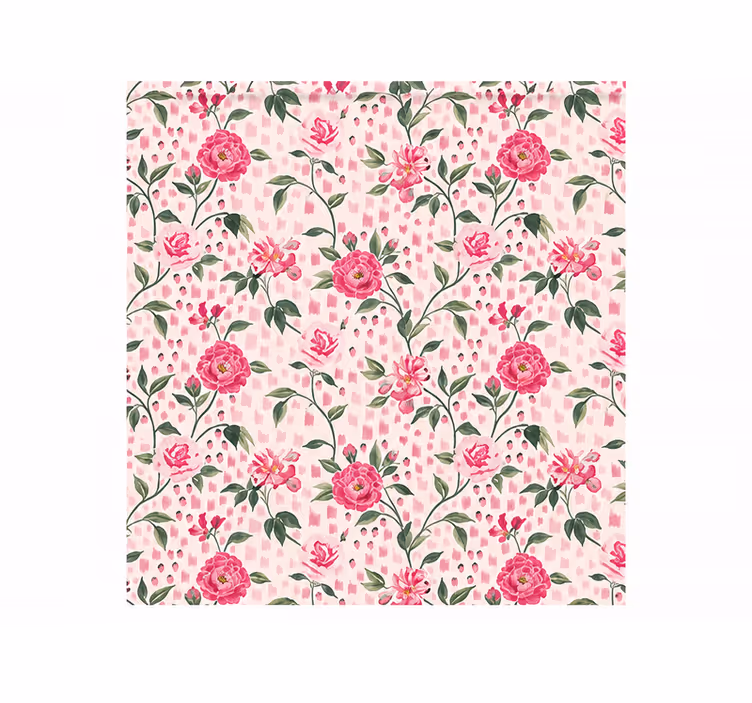 Rollo fenster rosa mit rosenmuster verdunkelung - TenStickers