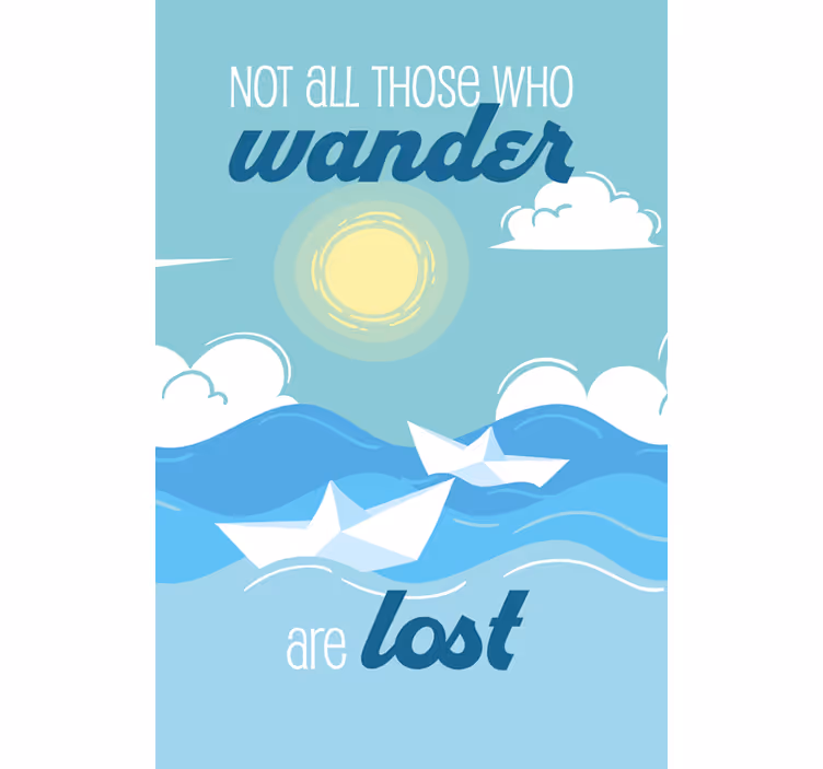 Rollo fenster sprüche wander verloren zitat sonne - TenStickers