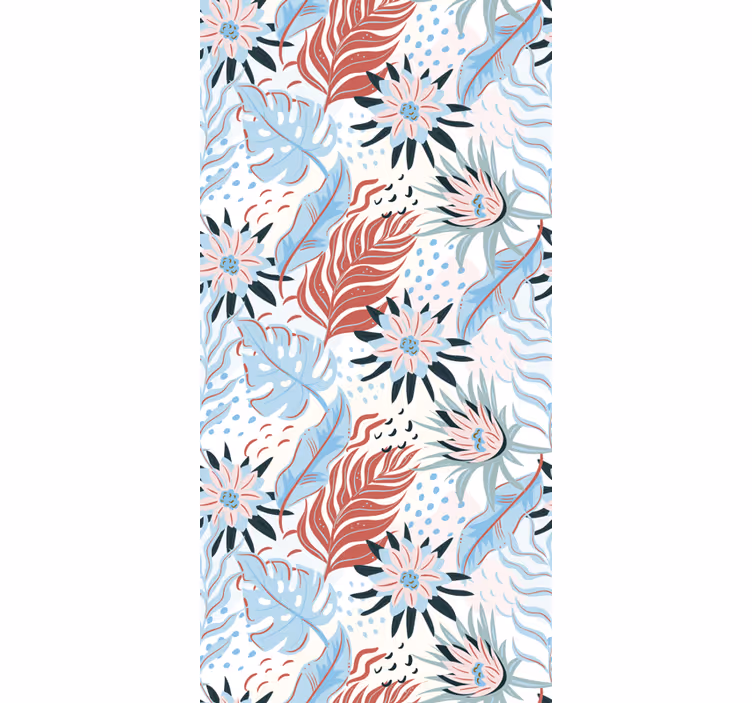 Rollo Fenster Blumen tropisches laubmuster - TenStickers