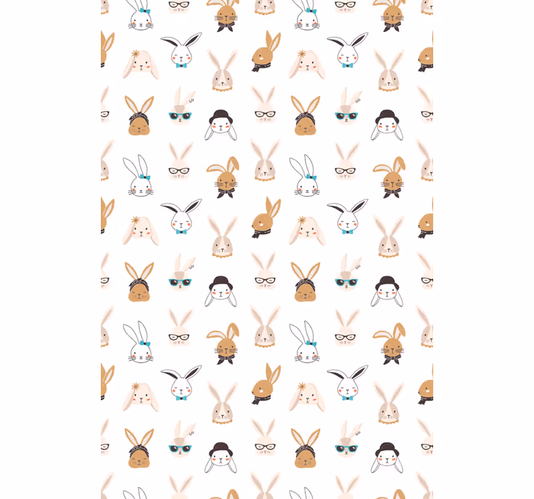 Rollo fenster mit tieren und verspielten hasenmotiven - TenStickers