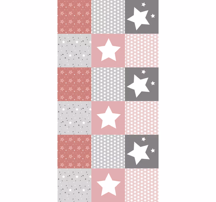 Rollo Fenster Baby patchwork-sternmuster - TenStickers
