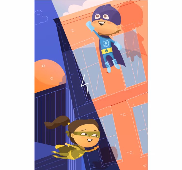 Rollo Fenster Kinderzimmer superhelden-abenteuer - TenStickers