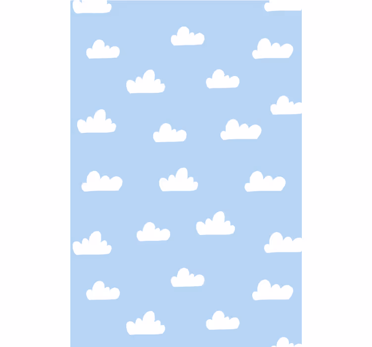 Animierte blaue Wolken Rollo Kinderzimmer - TenStickers