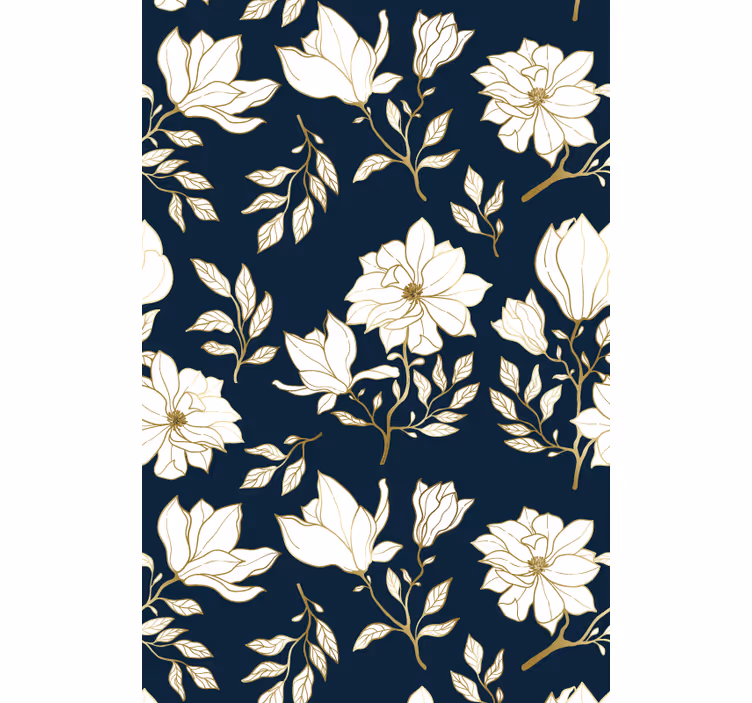 Rollo Fenster Blumen botanische illustration - TenStickers