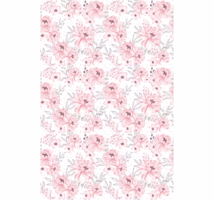 Rollo fenster blumen und pflanzen im rosa blumenmuster - TenStickers