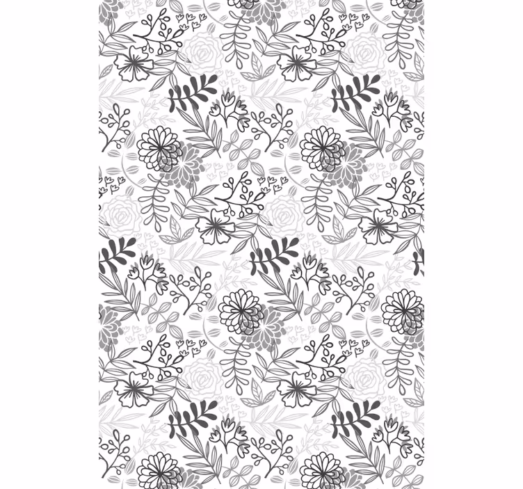 Blumen Rollo Graue blume küchenblind - TenStickers