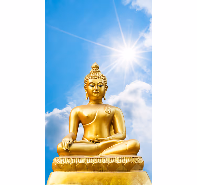 Sonniger Buddha Zen Blau Rollo - TenStickers