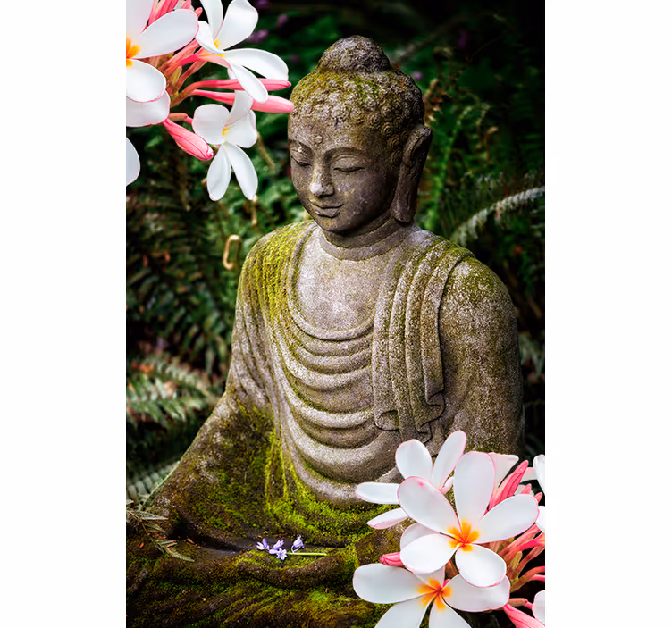 Blumengrün Buddha Zen Rollo - TenStickers