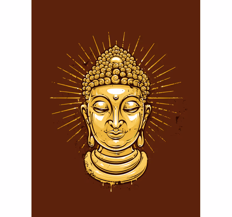 Goldener Buddha Sillouhette Zen Rollo - TenStickers