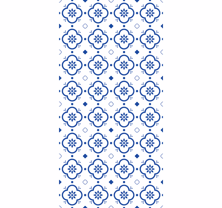 Küchenfenster Rollo blaues Fliesenmuster - TenStickers