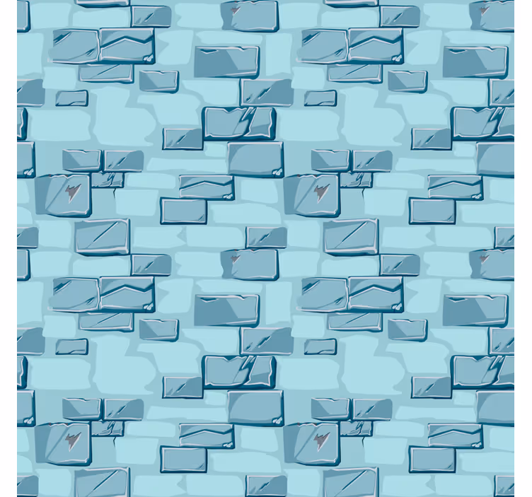 Rollo Fenster Muster blaue steinziegel - TenStickers