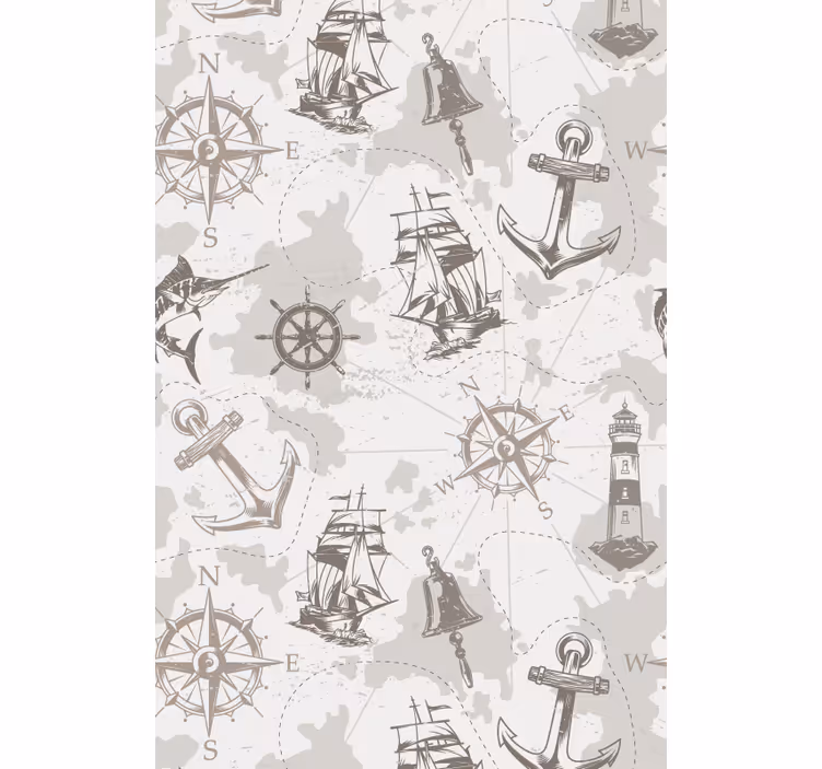 Rollo Fenster Vintagedesign nautische erkundungsmotive - TenStickers