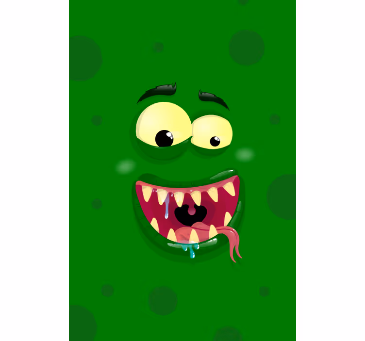 Rollo Fenster Spaß grünes monster - TenStickers