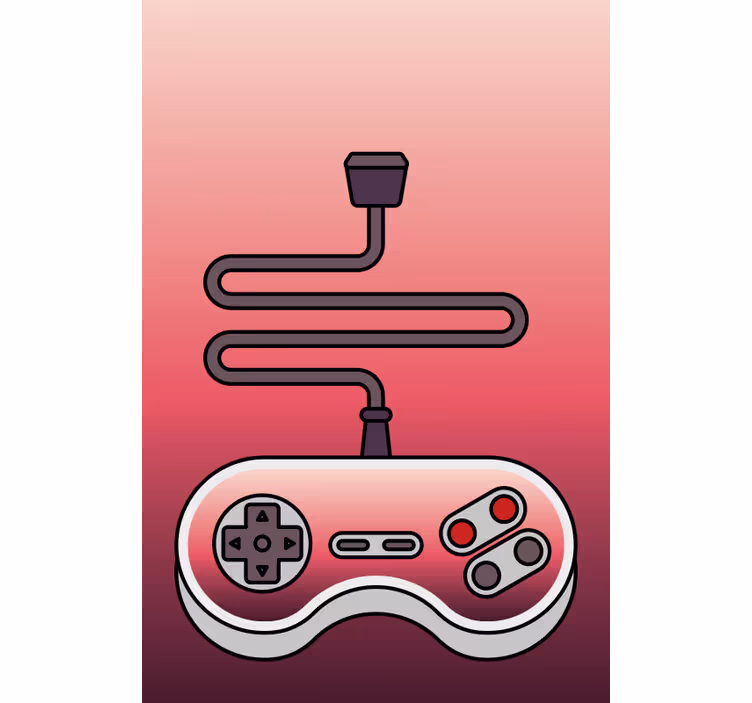 Rollo Fenster Gamer roter controller - TenStickers