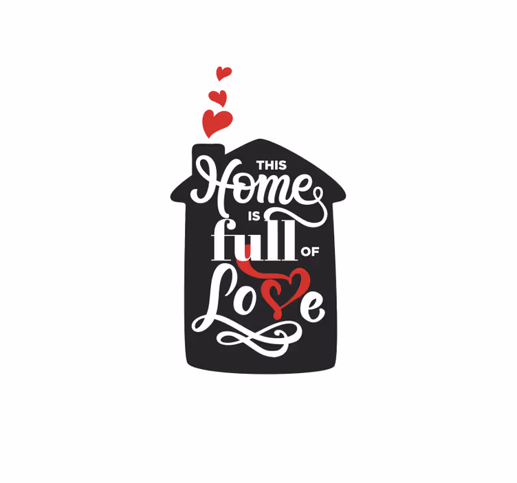 Rollo Fenster romantisch zuhause voller liebe zeichen - TenStickers