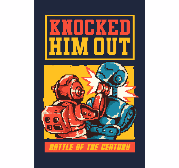 Rollo Fenster Gamer roboter-boxkampf - TenStickers